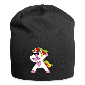 Cute Funny Cool Unicorn Unicorns fable - Jersey Beanie - black - Front