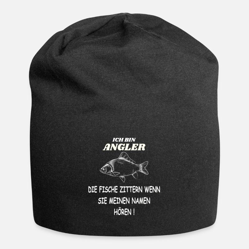 ICH BIN ANGLER... - Jersey-Beanie - Schwarz