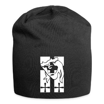 JESUS CHRIST WEIHNACHTEN RELIGION KREUZ GOTT KREUZ - Jersey-Beanie - Schwarz - Vorne