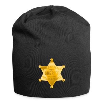 Wester Wild West Mayor Texas Sheriff Stern - Jersey Beanie - black - Front