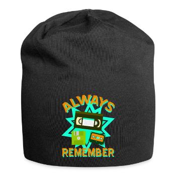 Neunziger Retro Style Tape VHS Diskette Geschenk - Jersey Beanie - black - Front
