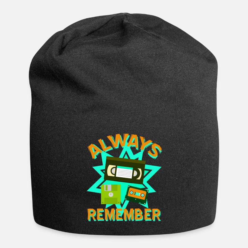 Neunziger Retro Style Tape VHS Diskette Geschenk - Jersey-Beanie - Schwarz