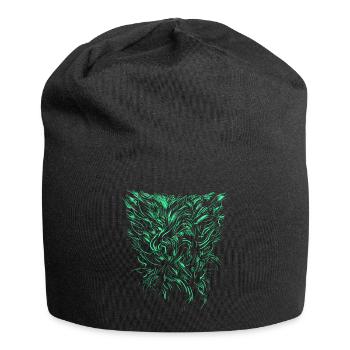 Alien Tribal / abstrakt - Jersey-Beanie - Schwarz - Vorne