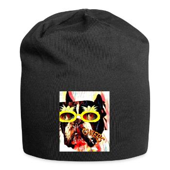 Cheers Frenchie - Jersey-Beanie - Schwarz - Vorne