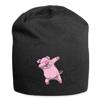 Dabbing Schwein Dab Sau Shirt Kinder Siegespose - Jersey-Beanie - Schwarz - Vorne