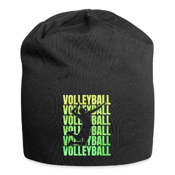Volleyball Volleyballer Spiel - Jersey-Beanie - Schwarz - Vorne