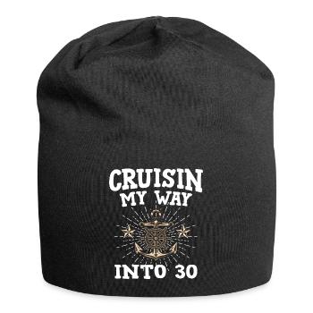 Cruisin My Way Into 30 - 30. Geburtstag Kreuzfahrt - Jersey-Beanie - Schwarz - Vorne