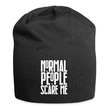 Normal People Scare Me - Jersey Beanie - black - Front
