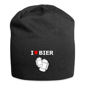 Bier Liebe - Jersey-Beanie - Schwarz - Vorne