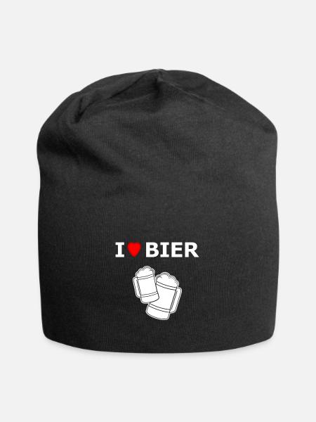 Bier Liebe - Jersey-Beanie - Schwarz