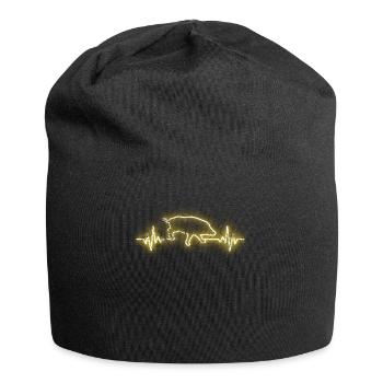 Wildschweinjagd Keiler Jagdhund - Jersey-Beanie - Schwarz - Vorne