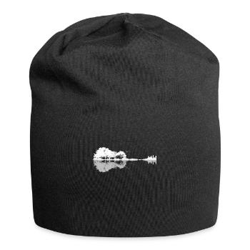 Miroir de réflexion nature guitare acoustique forêt - Bonnet en jersey - noir - Devant