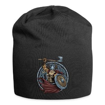 Barbe de hache guerrière viking - Bonnet en jersey - noir - Devant