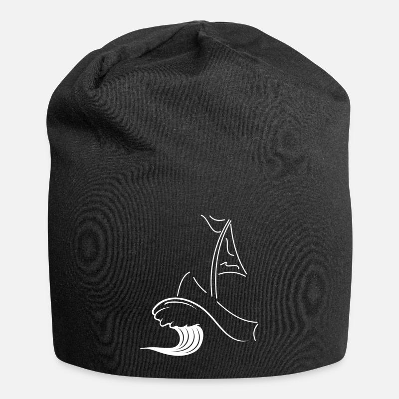 Segelboot - Jersey-Beanie - Schwarz