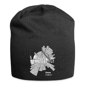 Vienna (Wien) Karte - Jersey-Beanie - Schwarz - Vorne