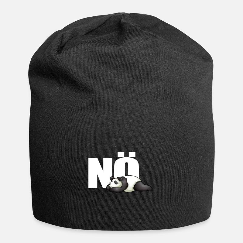 NÖ - PANDA - Jersey-Beanie - Schwarz