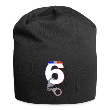 Chemise de policier du 6ème anniversaire des enfants - Bonnet en jersey - noir - Devant