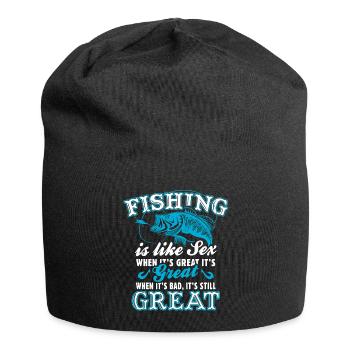 Fishing Is Like Sex - Jersey Beanie - black - Front