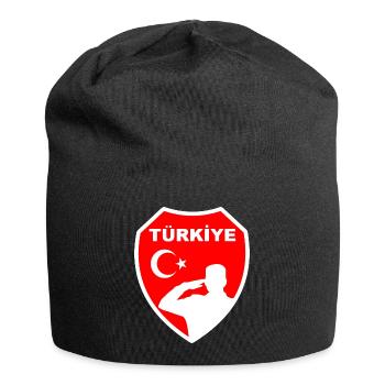 Turkey Türkiye Türkei Soldaten Stolz Ehre Trauer - Jersey-Beanie - Schwarz - Vorne