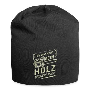 Kettensäge Holzfäller Geschenk - Jersey-Beanie - Schwarz - Vorne