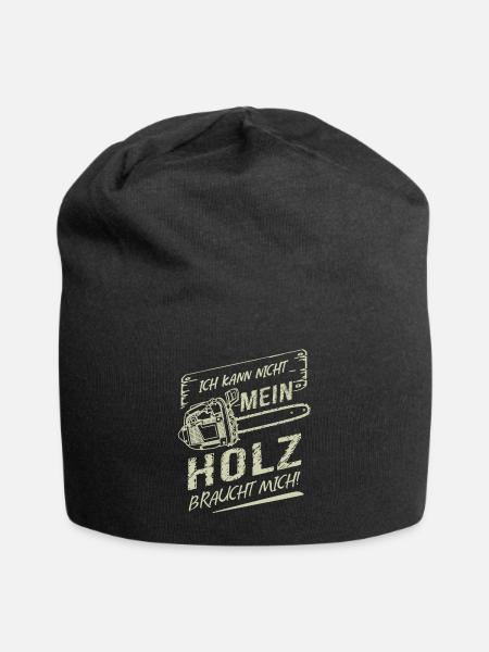 Kettensäge Holzfäller Geschenk - Jersey-Beanie - Schwarz