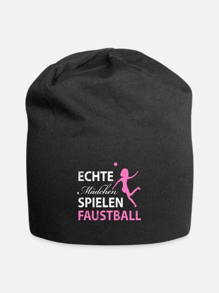Echte Maedchen spielen Faustball - Jersey-Beanie - Schwarz
