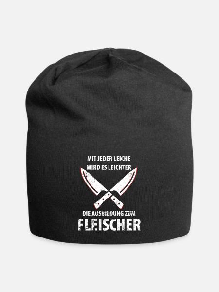 Fleischer Metzger Schlachter - Jersey-Beanie - Schwarz