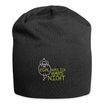 Egal was, ich wars nicht lustiges Schaf Yoga Baum - Jersey-Beanie - Schwarz - Vorne