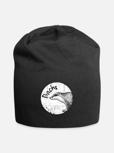 Dachs - Jersey-Beanie - Schwarz