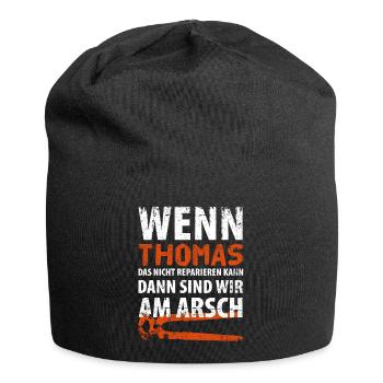 Heimwerker Thomas - Jersey-Beanie - Schwarz - Vorne