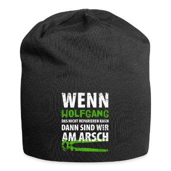 Heimwerker Wolfgang - Jersey-Beanie - Schwarz - Vorne