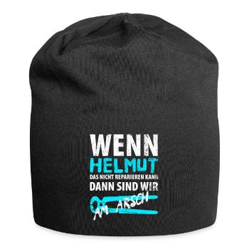 Heimwerker Helmut - Jersey-Beanie - Schwarz - Vorne