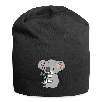 Koala - eats eucalyptus - Jersey Beanie - black - Front
