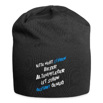 Altenpfleger - Pflege - Jersey-Beanie - Schwarz - Vorne