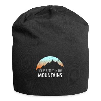 Randonnées montagnes montagnes alpines alpinisme montagne - Bonnet en jersey - noir - Devant