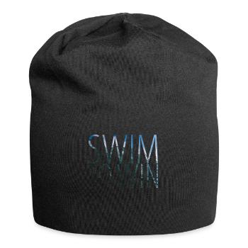 Lustiges Schwimmen Schwimmer Shirt - Jersey-Beanie - Schwarz - Vorne