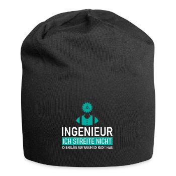 INGENIEUR - ICH STREITE NICHT - Jersey-Beanie - Schwarz - Vorne
