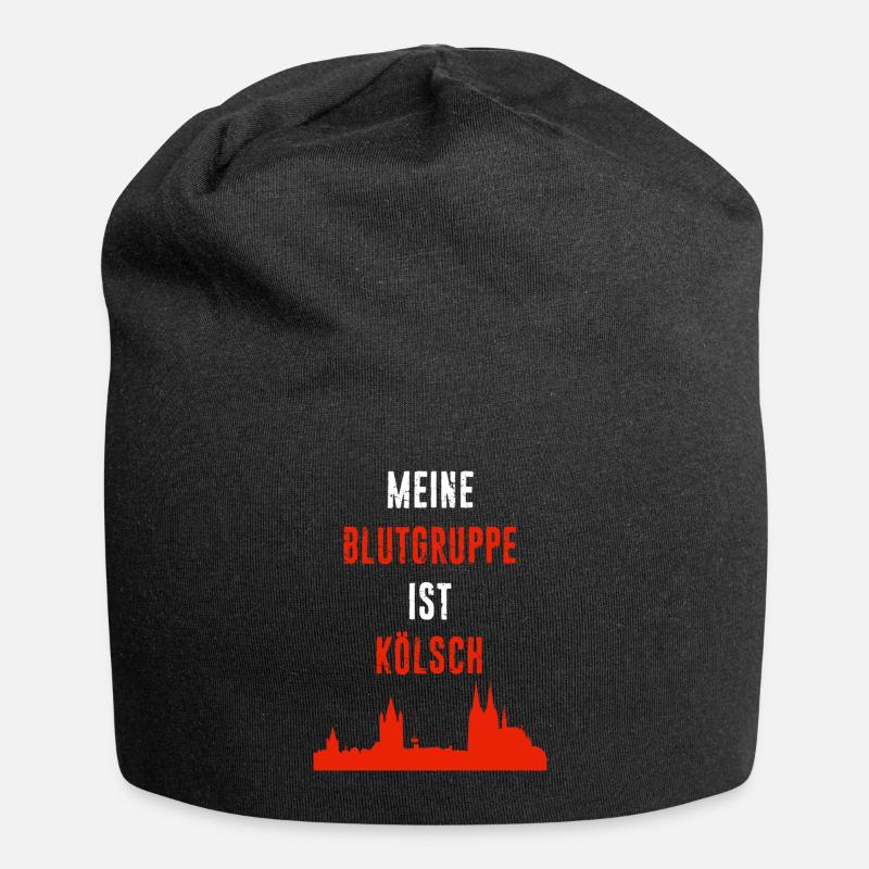 MEINE BLUTGRUPPE IST KÖLSCH - Jersey-Beanie - Schwarz