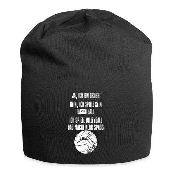 JA, ICH BIN GROSS - ICH SPIELE VOLLEYBALL - Jersey-Beanie - Schwarz - Vorne