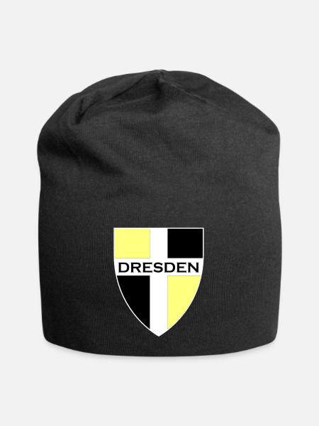 Dresden - Jersey-Beanie - Schwarz