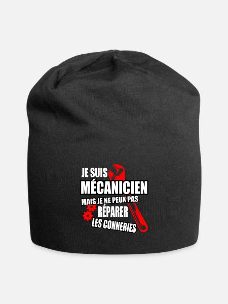 Humor-Mechanik - Jersey-Beanie - Schwarz