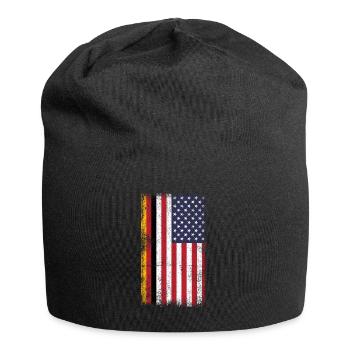 German American Flag USA German - Jersey-Beanie - Schwarz - Vorne