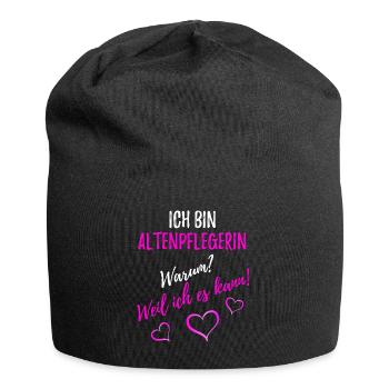 Altenpflegerin - Pflege - Jersey-Beanie - Schwarz - Vorne