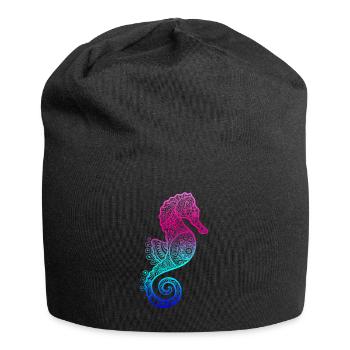 Cadeau d'animaux marins hippocampes pour aquarium - Bonnet en jersey - noir - Devant