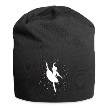 Ballerina Ballet Gift with Stars - Jersey Beanie - black - Front