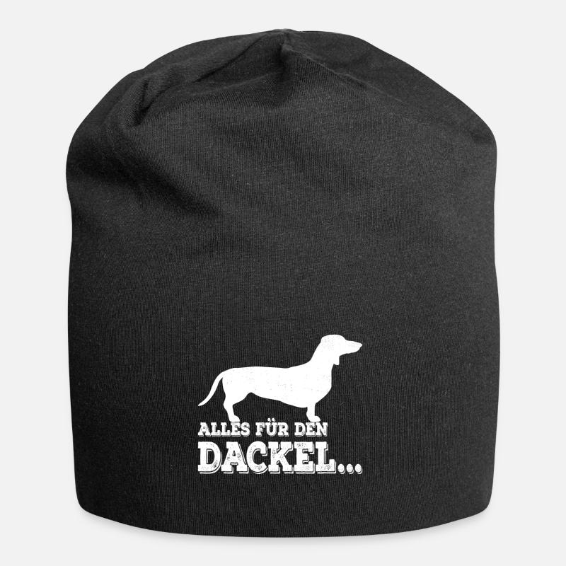 ALLES FÜR DEN DACKEL... - Jersey-Beanie - Schwarz