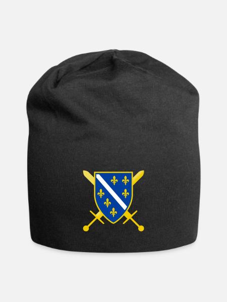 Bosnien Wappen Bosna Geschenke für Bosanac - Jersey-Beanie - Schwarz