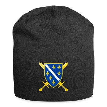 Bosnien Wappen Bosna Geschenke für Bosanac - Jersey-Beanie - Anthrazit - Vorne