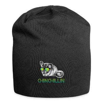 Amoureux des animaux Chinchillin tamponnant - Bonnet en jersey - noir - Devant