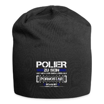 POLIER ZU SEIN.... - Jersey-Beanie - Schwarz - Vorne